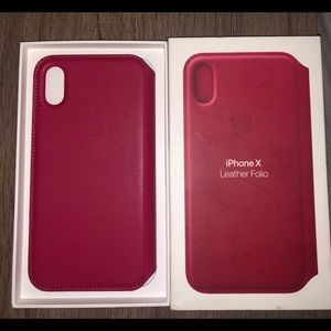 Apple IPhone X Leather Folio Case